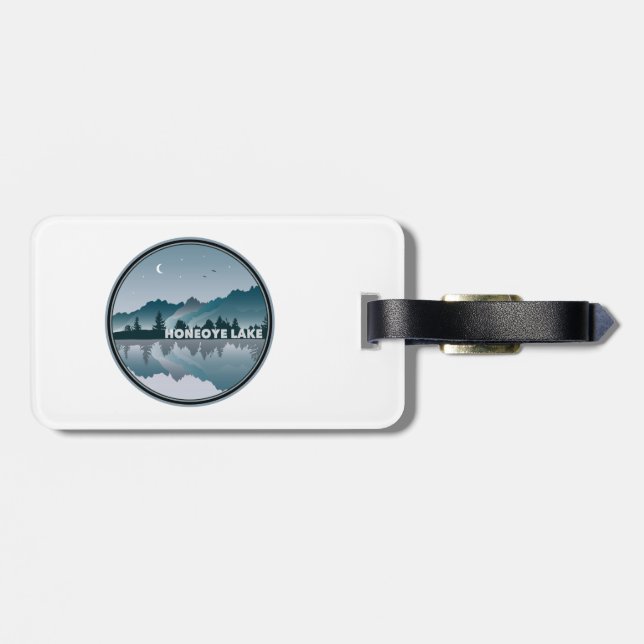 Honeoye Lake New York Reflection Luggage Tag (Back Horizontal)