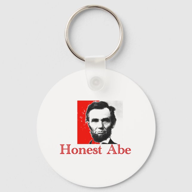 "Honest Abe" Abe Lincoln Art T-Shirt & Gifts Key Ring (Front)