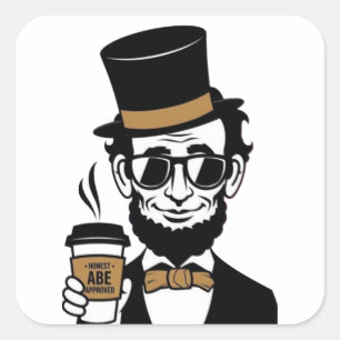 Honest Abe Square Sticker