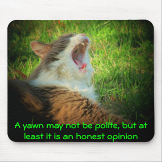 Honest opinion yawn mouse mat