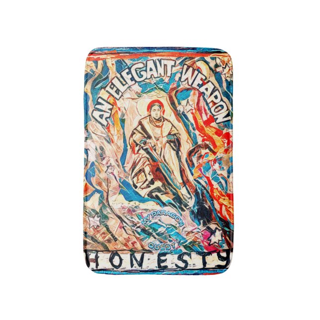 Honesty, an elegant weapon for civilised times bath mat (Front Vertical)