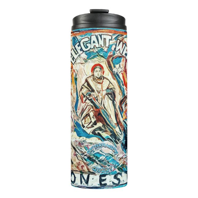 Honesty, an elegant weapon for civilised times thermal tumbler (Front)