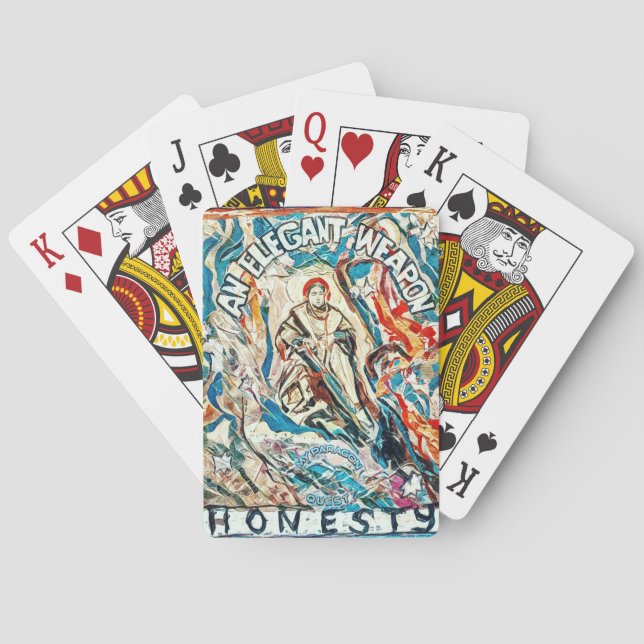 Honesty, an elegant weapon. playing cards (Back)