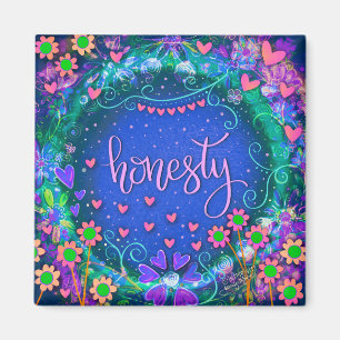 Honesty Blue Pretty Fun Hearts Modern Inspirivity Magnet