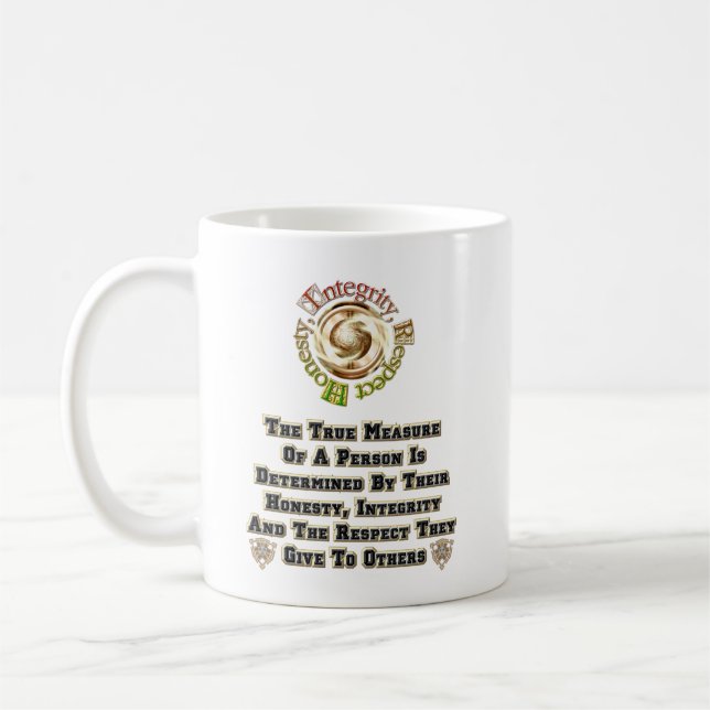 Honesty Integrity Respect MXT Coffee Mug (Left)