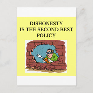 honesty is the best policy? postcard