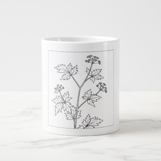 Honewort - Cryptotaenia canadensis - Native Plants Large Coffee Mug (Front)