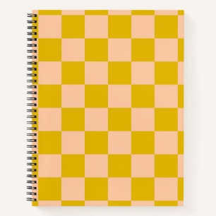 Honey and Peach Chequerboard Notebook