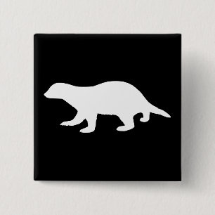 Honey Badger 15 Cm Square Badge