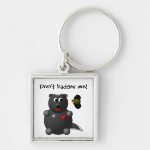 Honey Badger and Honey Bee Key Ring
