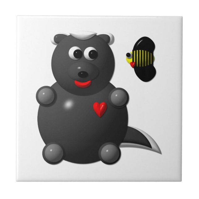 Honey Badger and Honey Bee Tile (Front)