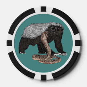 Honey Badger and Snake Poker Chips
