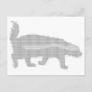 honey badger ascii postcard