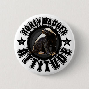 Honey Badger ATTITUDE - Round Design 6 Cm Round Badge
