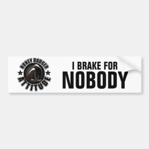 Honey Badger ATTITUDE - Round Design Bumper Sticker