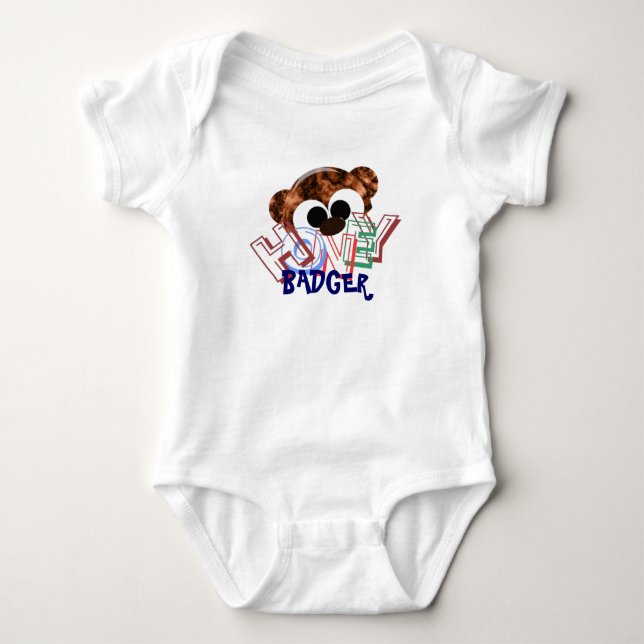 Honey badger baby bodysuit (Front)