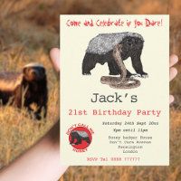 Honey Badger Badass Animal Funny 21st Birthday 
