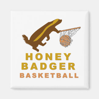 Honey Badger Basketball Magnet