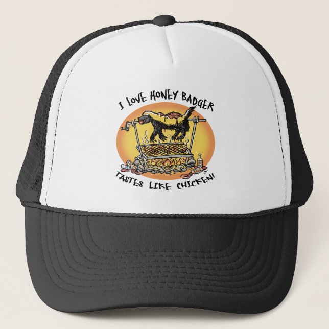 Honey Badger BBQ Trucker Hat (Front)