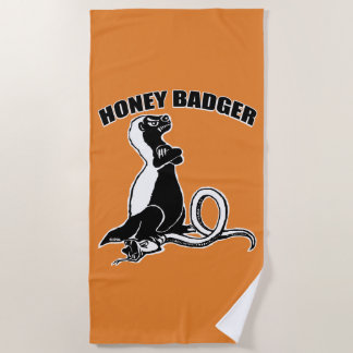 Honey badger beach towel