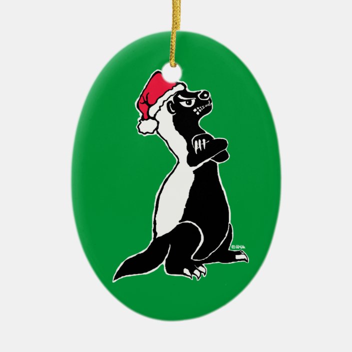 Badger Christmas Ornament 