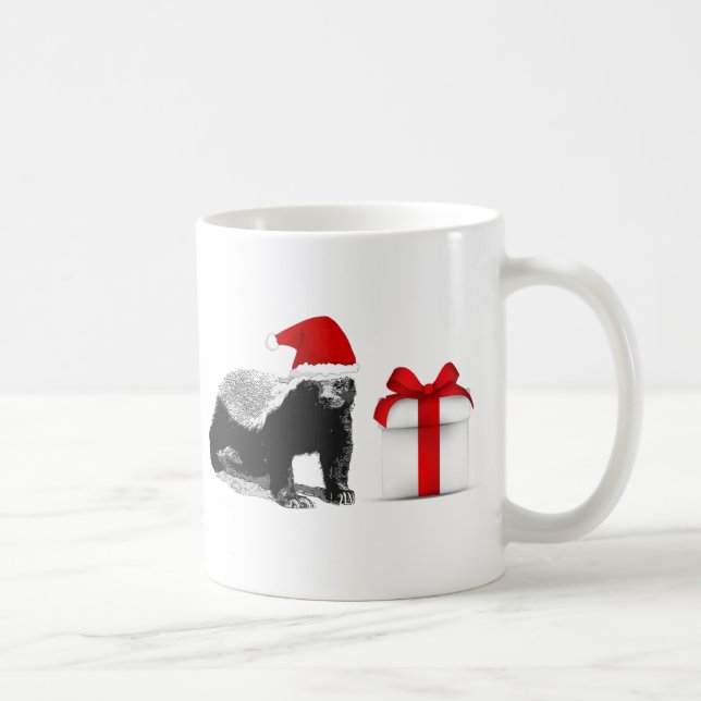 Honey Badger Christmas Coffee Mug (Right)