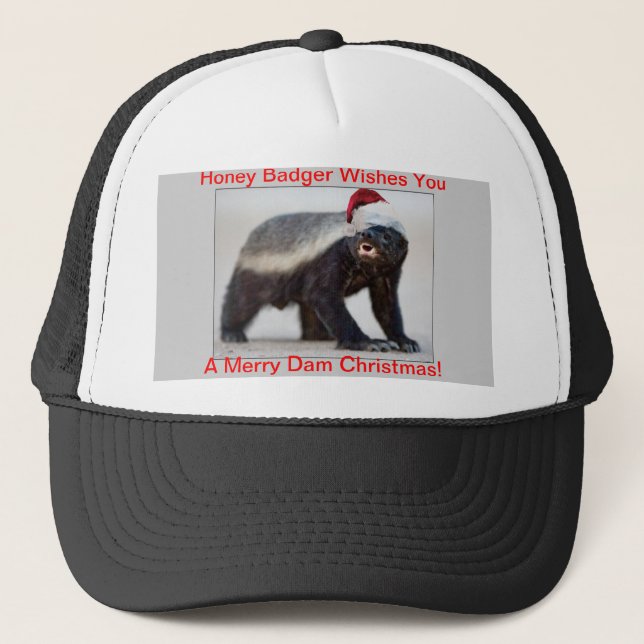 Honey Badger Christmas Hat (Front)