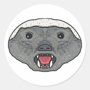 Honey Badger Classic Round Sticker