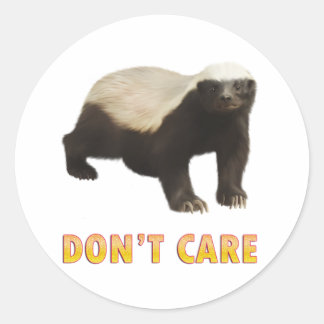 Honey Badger Classic Round Sticker