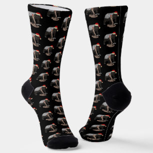 Honey Badger Cobra Snake Badass Christmas Black Socks