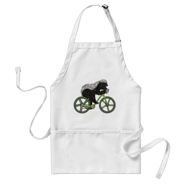 Honey Badger Cycling Funny Badass Animal Cyclist Standard Apron (Front)
