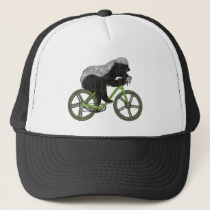 Honey Badger Cycling Funny Badass Bicycle Humour  Trucker Hat
