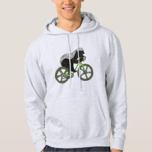 Honey Badger Cycling Funny Biking Animal Cyclist Hoodie