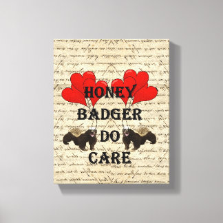 Honey badger do care canvas print