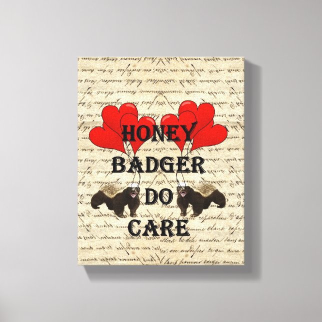 Honey badger do care canvas print (Front)