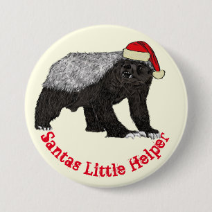Honey Badger Funny Badass Festive Irony Quote   7.5 Cm Round Badge