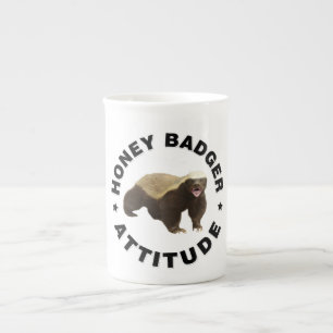 Honey badger has Attitude  Bone China Mug