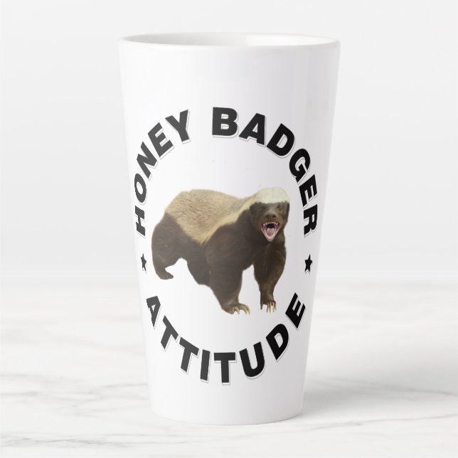 Honey badger has Attitude  Latte Mug (Front)