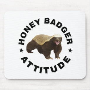 Honey badger has attitude mouse mat