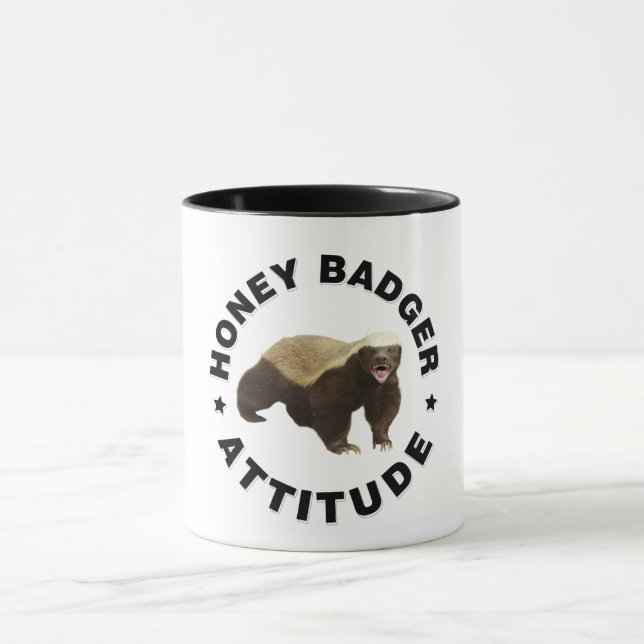 Honey badger has Attitude  Mug (Center)