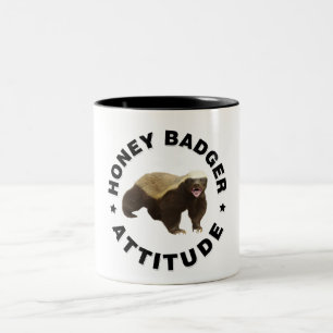Honey badger has Attitude Two-Tone Coffee Mug