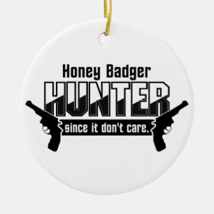 Honey Badger Hunter custom ornament