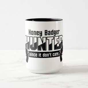 Honey Badger Hunter mug - choose style & colour