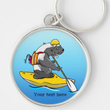 Honey badger in a kayak