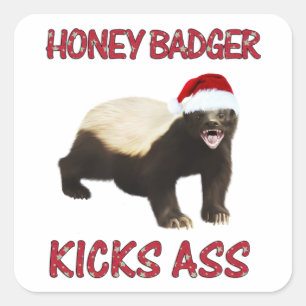 Honey Badger Kicks... Square Sticker