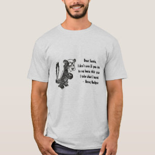 Honey Badger Letter to Santa Claus T-Shirt