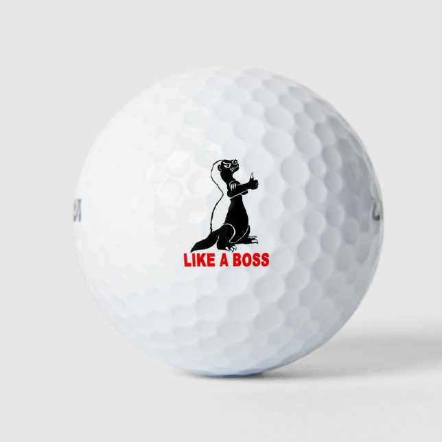 Honey badger, like a boss golf balls (Front)