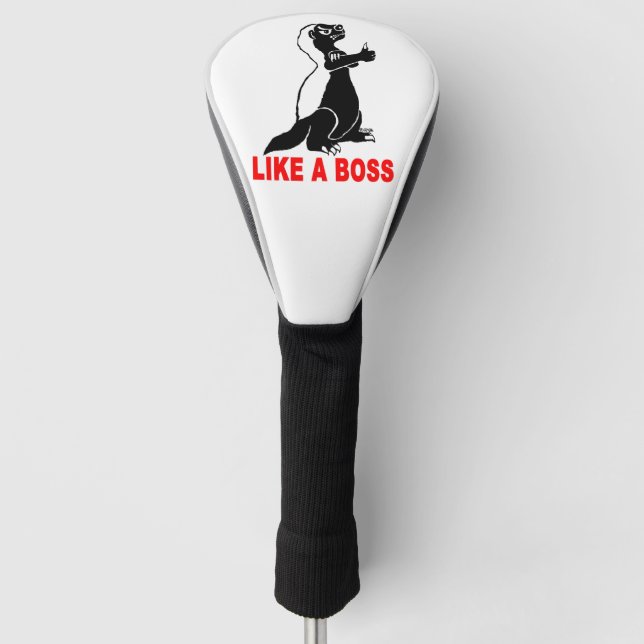 Honey badger, like a boss golf head cover (Front)