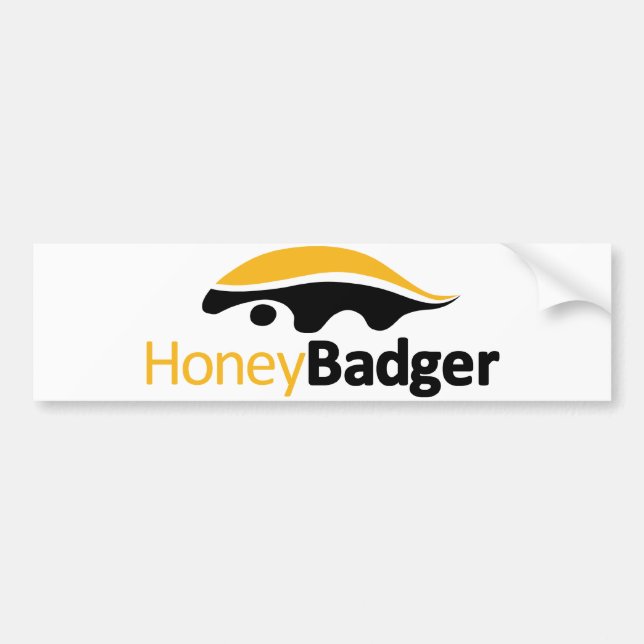 Honey Badger Logo Bumper Sticker (Front)