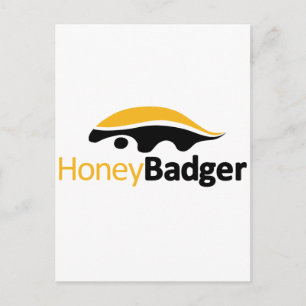 Honey Badger Logo Postcard